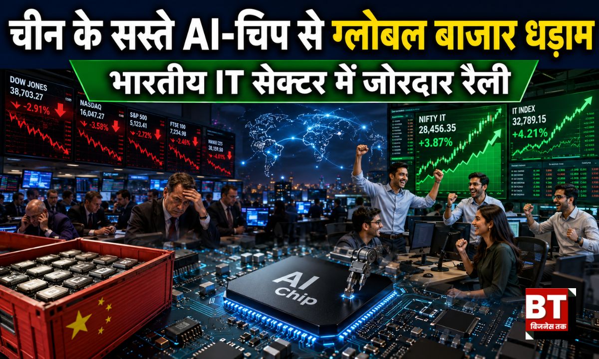 Global markets tumble due to China's cheap AI chips; Indian IT sector sees a massive rally