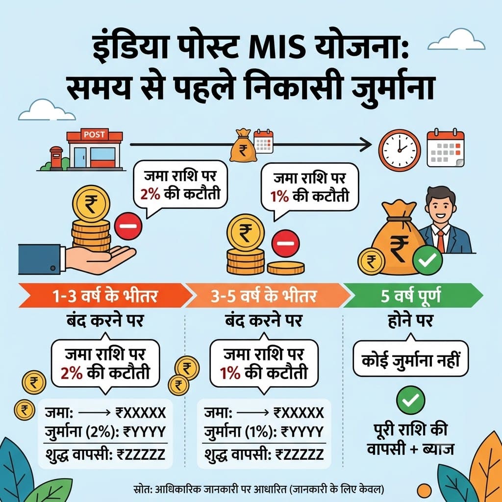 How much loss will you incur if you close your POMIS account prematurely?